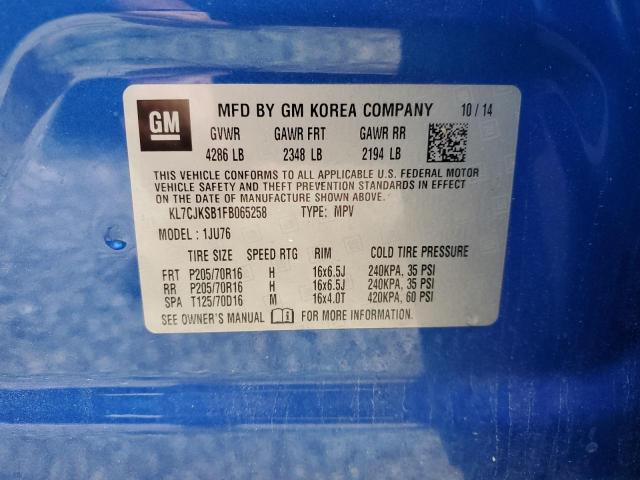 2015 CHEVROLET TRAX LS - KL7CJKSB1FB065258