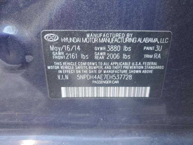 5NPDH4AE7EH537728 | 2014 HYUNDAI ELANTRA SE