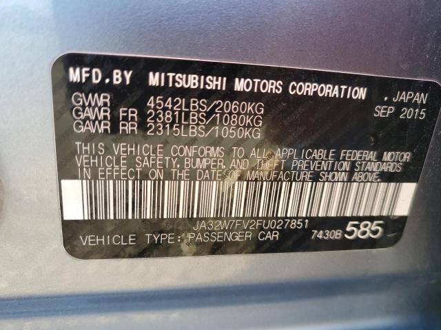 2015 MITSUBISHI LANCER EVO JA32W7FV2FU027851