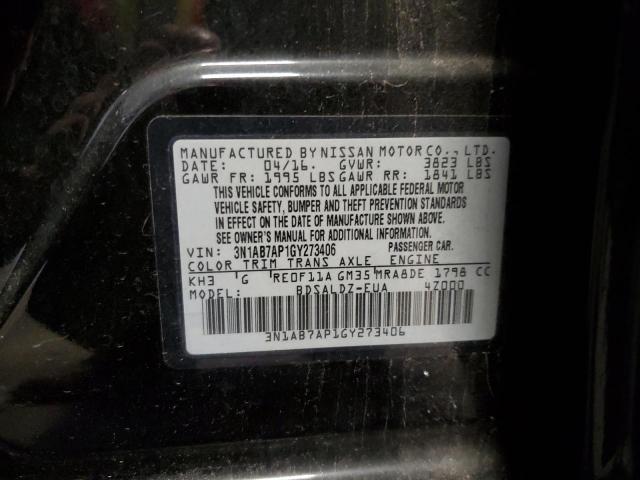 2016 NISSAN SENTRA S - 3N1AB7AP1GY273406