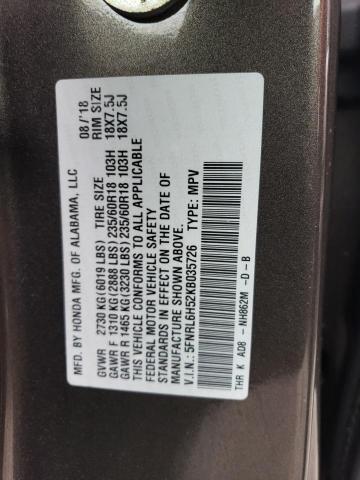 5FNRL6H52KB035726 | 2019 HONDA ODYSSEY EX