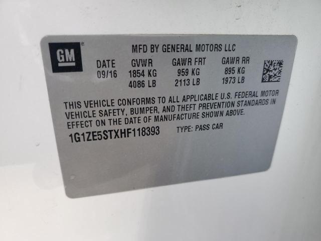 1G1ZE5STXHF118393 | 2017 CHEVROLET MALIBU LT