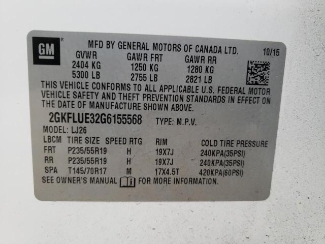 2GKFLUE32G6155568 | 2016 GMC TERRAIN SL