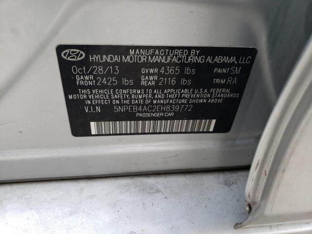 5NPEB4AC2EH839772 | 2014 HYUNDAI SONATA GLS