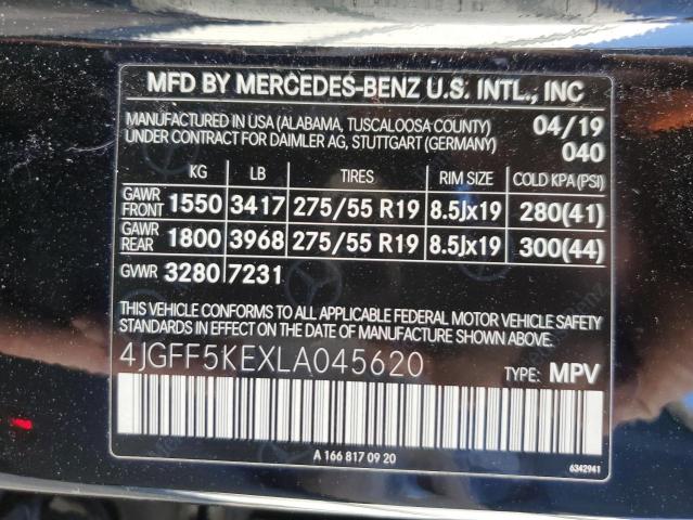 4JGFF5KEXLA045620 | 2020 MERCEDES-BENZ GLS 450 4M