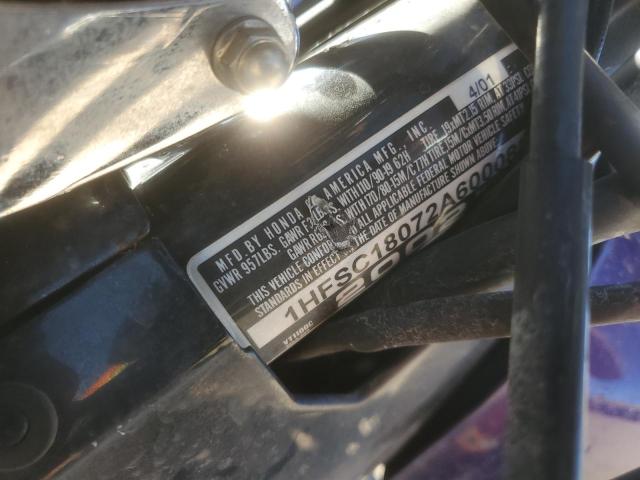 2002 HONDA VT1100 C 1HFSC18072A600088