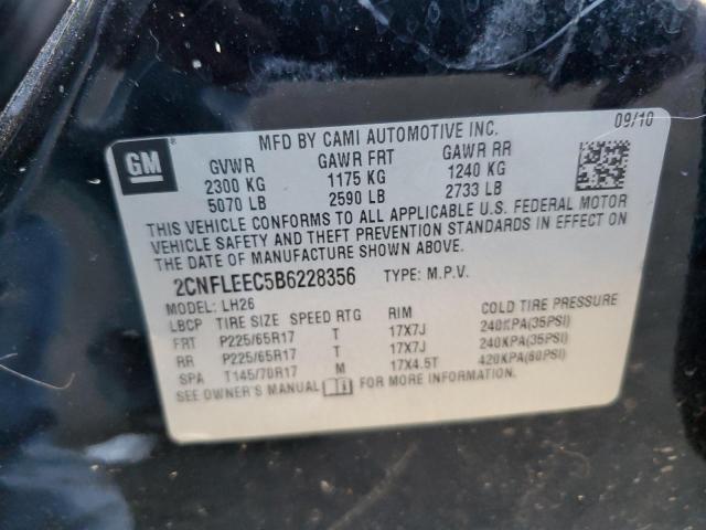 2011 Chevrolet Equinox Lt VIN: 2CNFLEEC5B6228356 Lot: 75185273