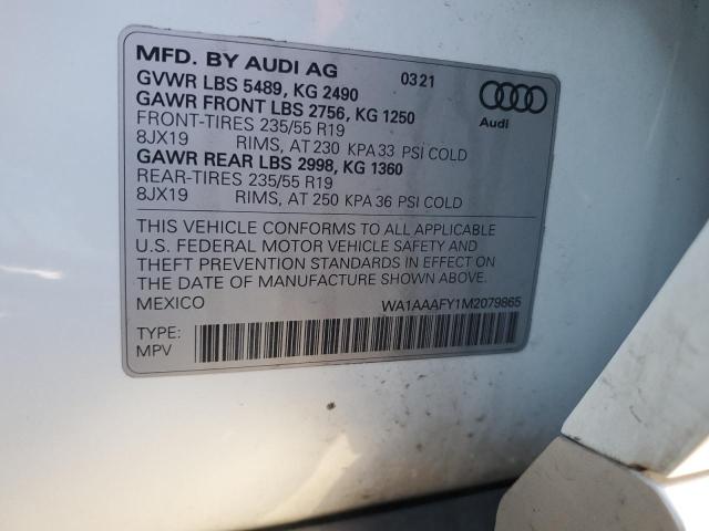 WA1AAAFY1M2079865 2021 AUDI Q5, photo no. 13