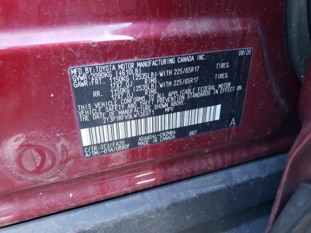 2T3P1RFV9LW136971 | 2020 TOYOTA RAV4 XLE