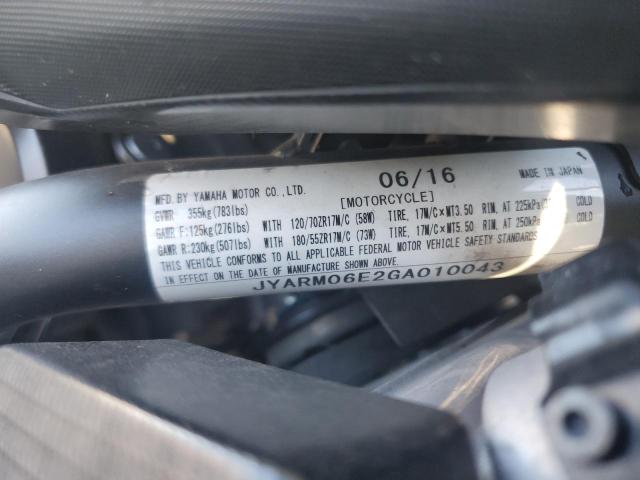 2016 YAMAHA FZ07 JYARM06E2GA010043