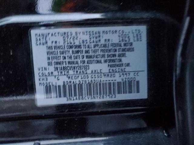 3N1AB8CV5NY287923 | 2022 Nissan sentra sv