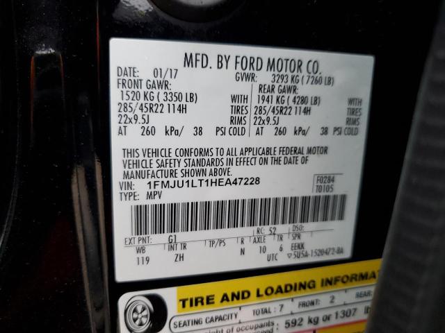 1FMJU1LT1HEA47228 Ford Expedition Platinum