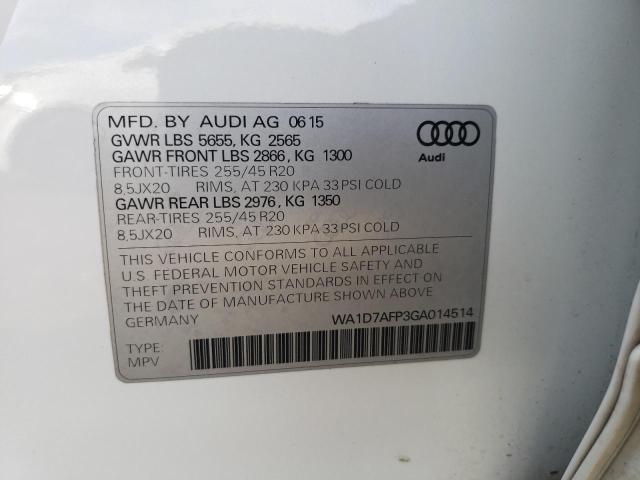 WA1D7AFP3GA014514 2016 AUDI Q5, photo no. 14