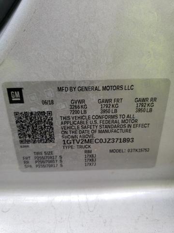 1GTV2MEC0JZ371893 GMC Sierra K1500 Sle