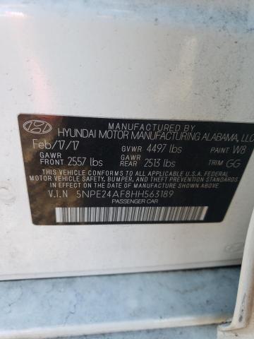 5NPE24AF8HH563189 | 2017 HYUNDAI SONATA SE