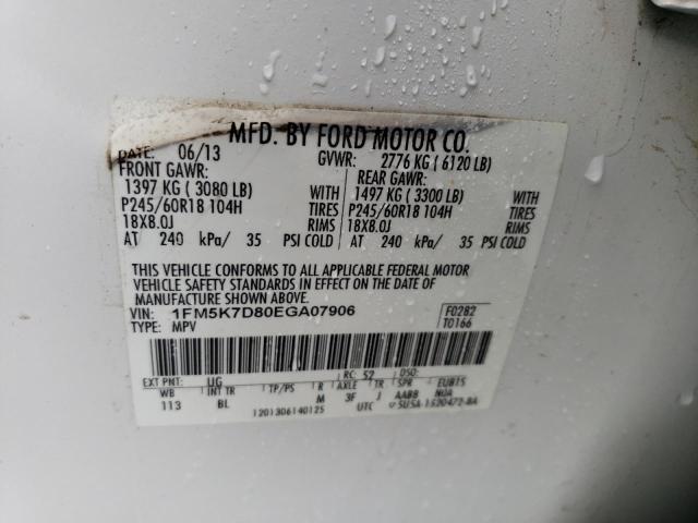 1FM5K7D80EGA07906 2014 Ford Explorer Xlt