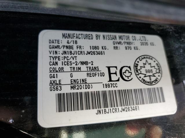 2018 NISSAN QASHQAI JN1BJ1CR1JW263461