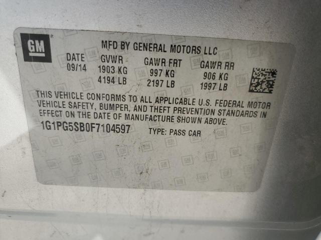 2015 CHEVROLET CRUZE LTZ - 1G1PG5SB0F7104597