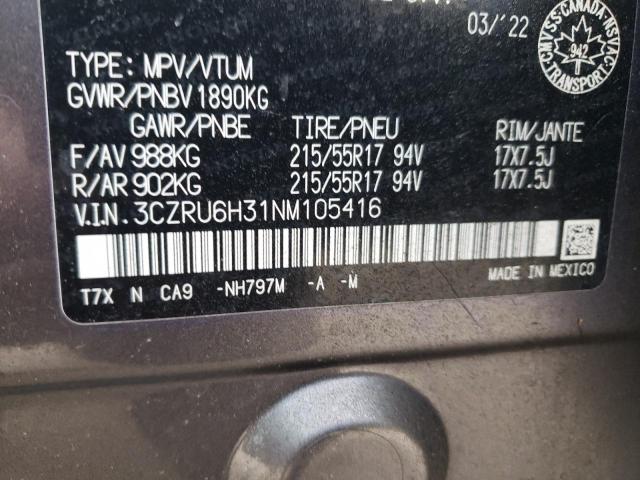 2022 HONDA HR-V LX - 3CZRU6H31NM105416