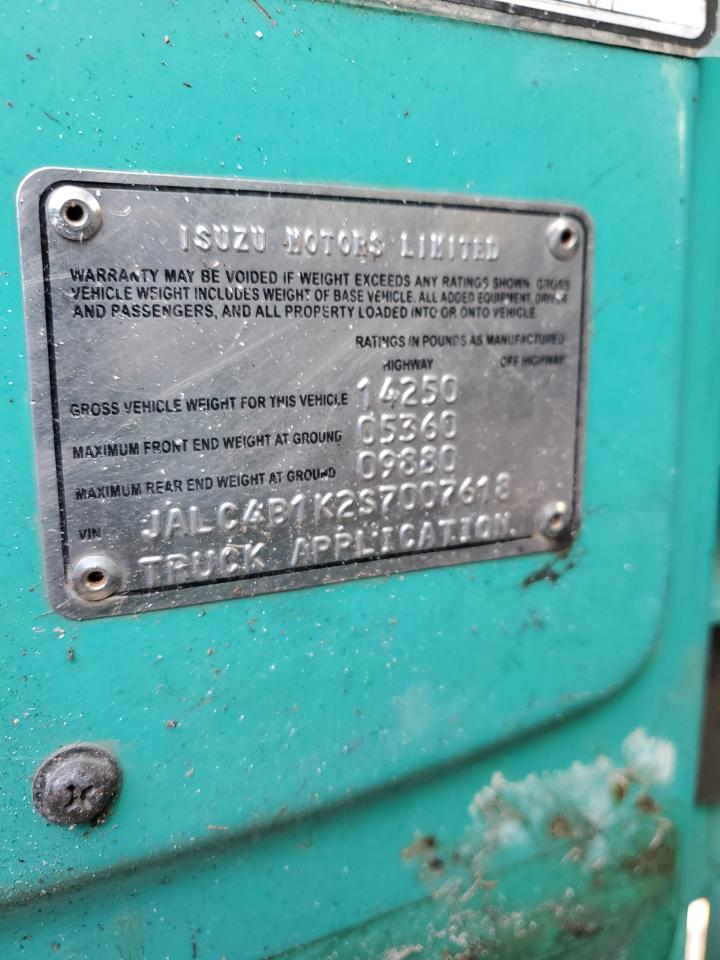 1995 Isuzu Npr vin: JALC4B1K2S7007618