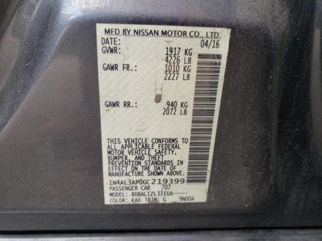2016 NISSAN ALTIMA 2.5 - 1N4AL3AP0GC219399