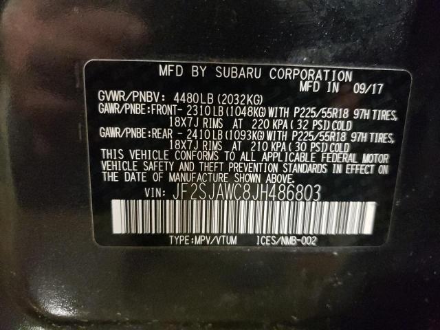 JF2SJAWC8JH486803 | 2018 SUBARU FORESTER 2