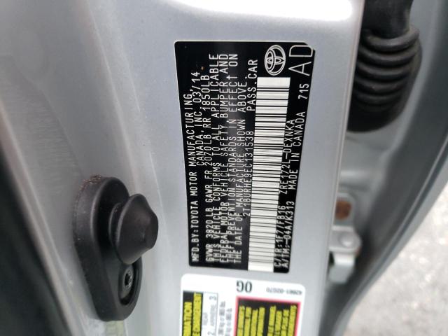 2T1BURHE9EC131538 Toyota COROLLA L
