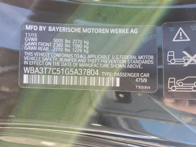2016 BMW 435 XI - WBA3T7C51G5A37804