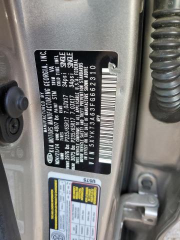 5XYKT3A63FG662310 KIA SORENTO LX