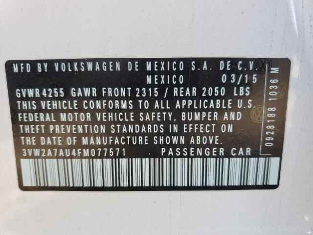 2015 VOLKSWAGEN GOLF TDI - 3VW2A7AU4FM077571