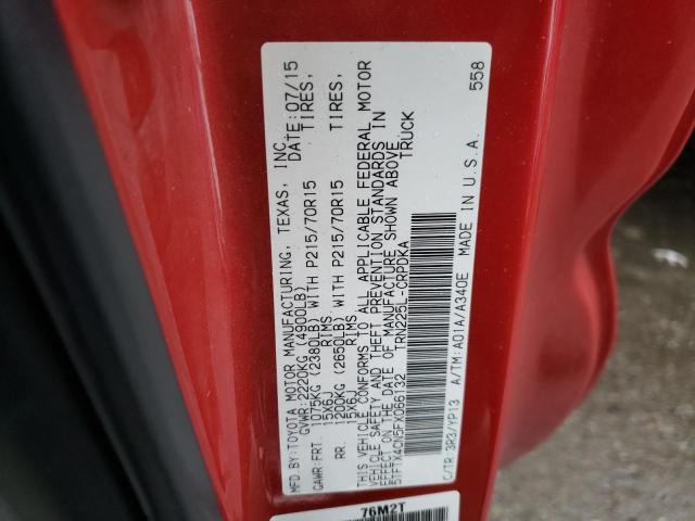2015 TOYOTA TACOMA - 5TFTX4CN5FX066132