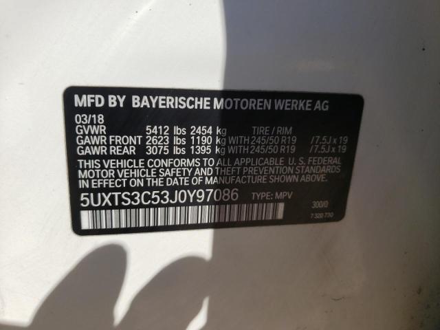 5UXTS3C53J0Y97086 BMW X3 Xdrivem40i