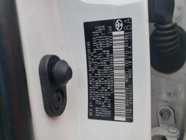 2016 TOYOTA COROLLA L - 5YFBURHE6GP506840