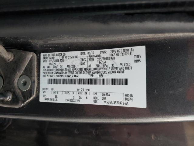 1FMCU9H96DUA17162 | 2013 Ford escape sel