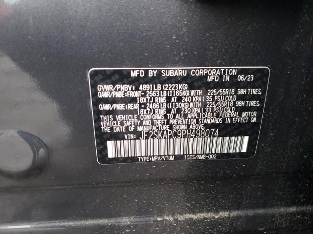 JF2SKAPC9PH498074 Subaru Forester Limited