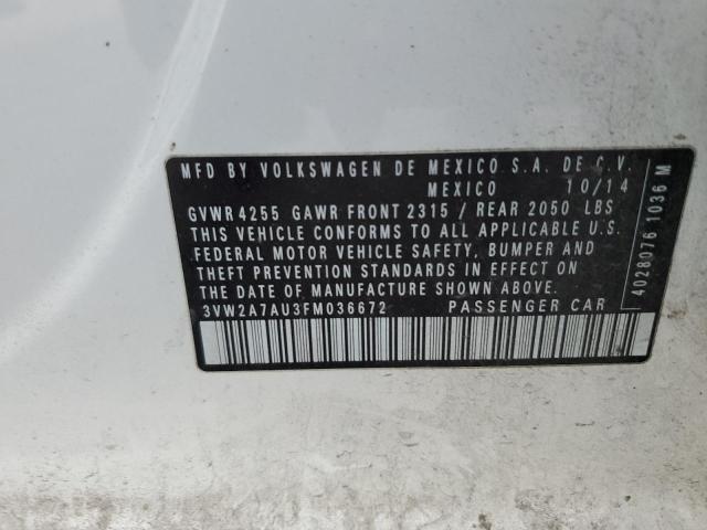 2015 VOLKSWAGEN GOLF TDI - 3VW2A7AU3FM036672