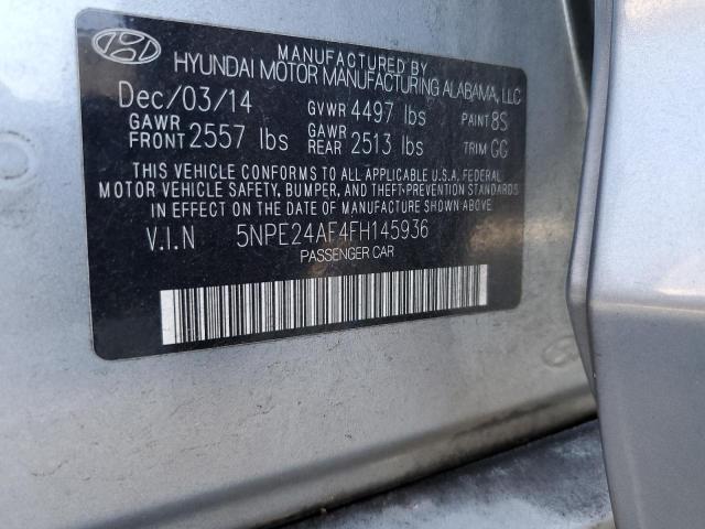 5NPE24AF4FH145936 | 2015 HYUNDAI SONATA SE