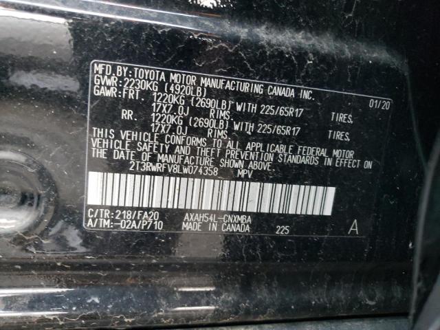 2T3RWRFV8LW074358 | 2020 Toyota rav4 xle