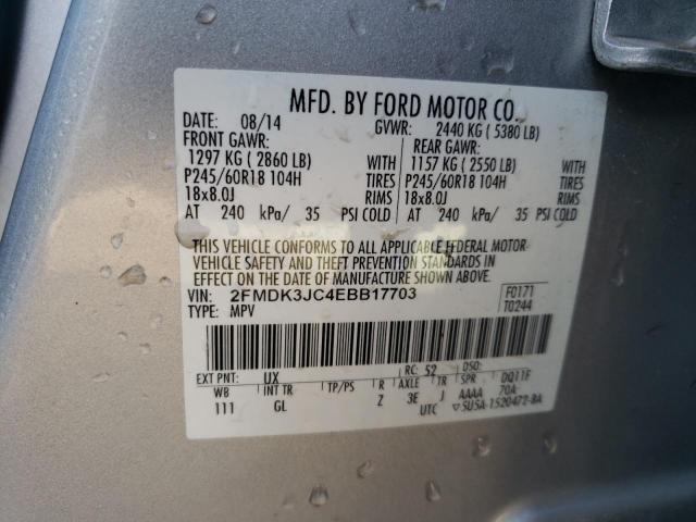 2FMDK3JC4EBB17703 | 2014 FORD EDGE SEL