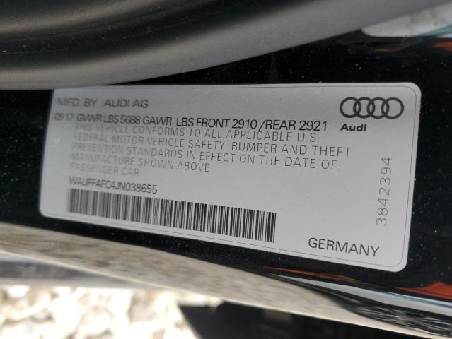 2018 AUDI S6 PREMIUM WAUFFAFC4JN038655