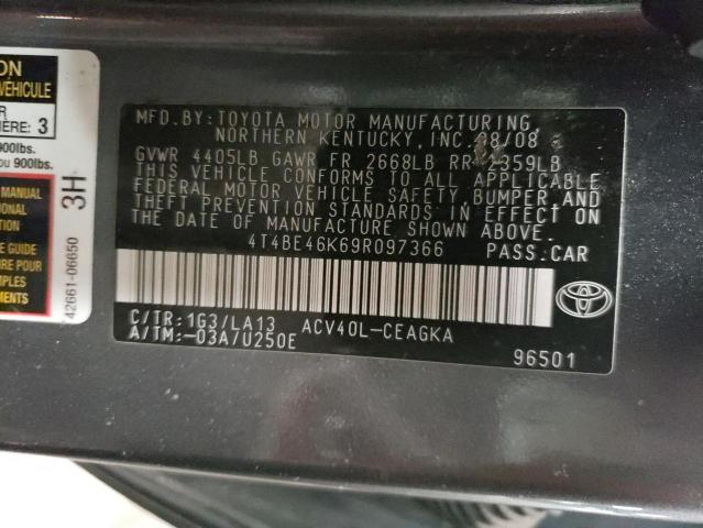 4T4BE46K69R097366 | 2009 Toyota camry base