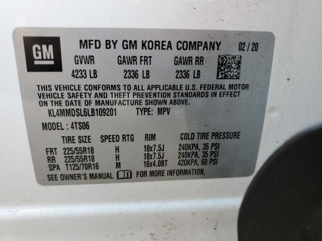 KL4MMDSL6LB109201 2020 BUICK ENCORE, photo no. 12