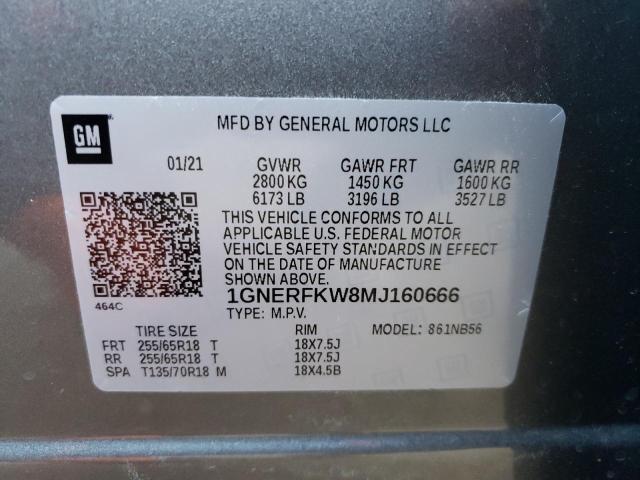 1GNERFKW8MJ160666 | 2021 CHEVROLET TRAVERSE L