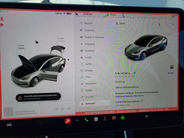 5YJ3E1EA0JF015364 | 2018 Tesla model 3