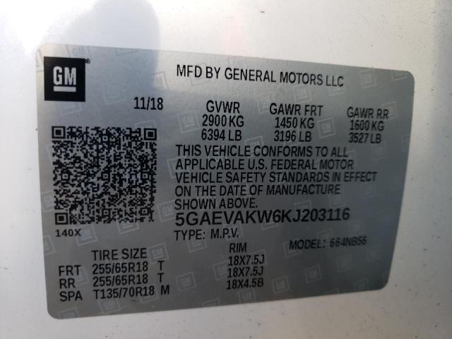 5GAEVAKW6KJ203116 Buick Enclave Essence