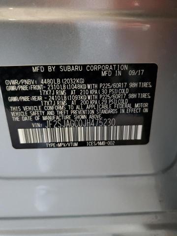 2018 SUBARU FORESTER 2 - JF2SJAGC0JH475230
