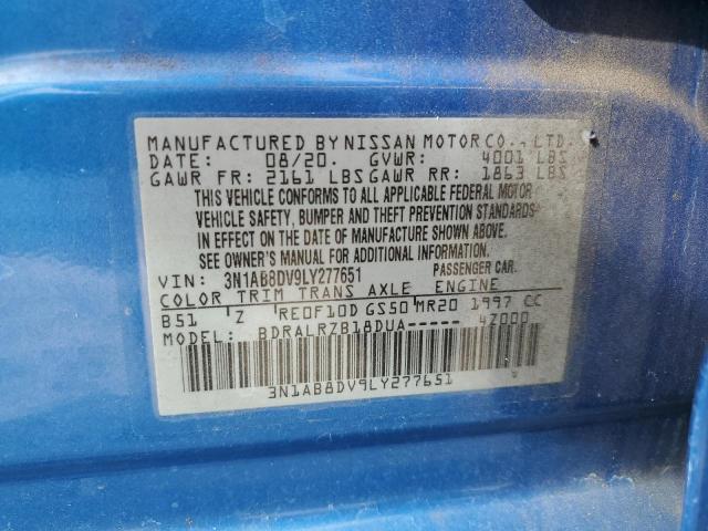 3N1AB8DV9LY277651 Nissan SENTRA SR