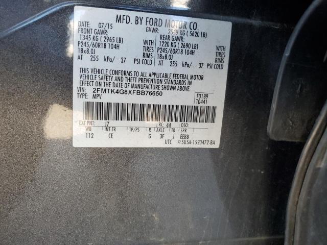 2015 FORD EDGE SE - 2FMTK4G8XFBB76650
