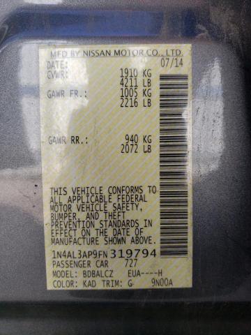 2015 NISSAN ALTIMA 2.5 - 1N4AL3AP9FN319794
