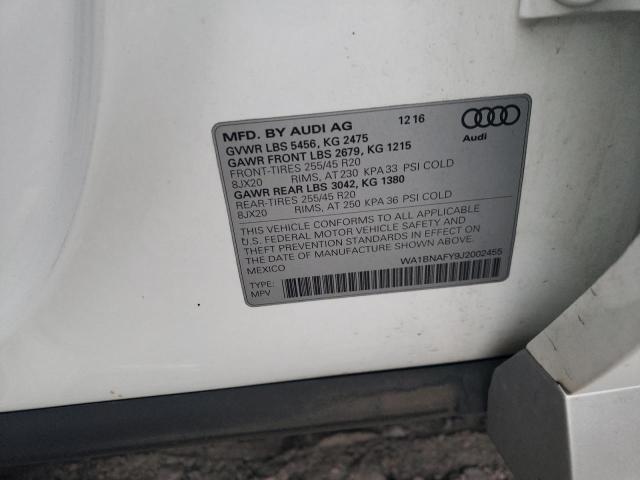 WA1BNAFY9J2002455 2018 AUDI Q5, photo no. 12